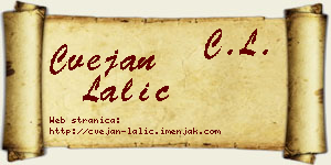 Cvejan Lalić vizit kartica
